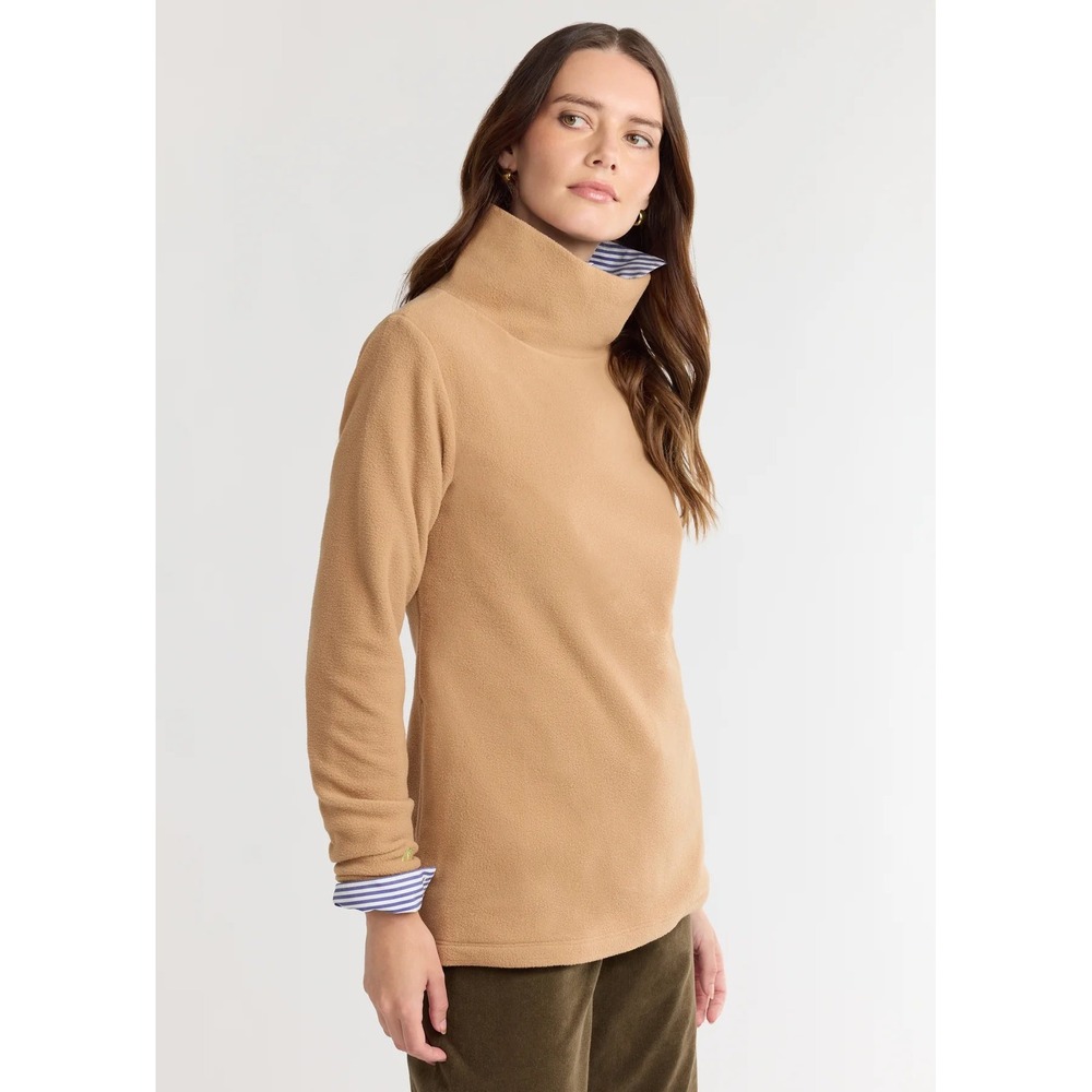 Dudley Stephens Cobble Hill Fleece Turtleneck Camel Tan Small‎ Pullover Sweater